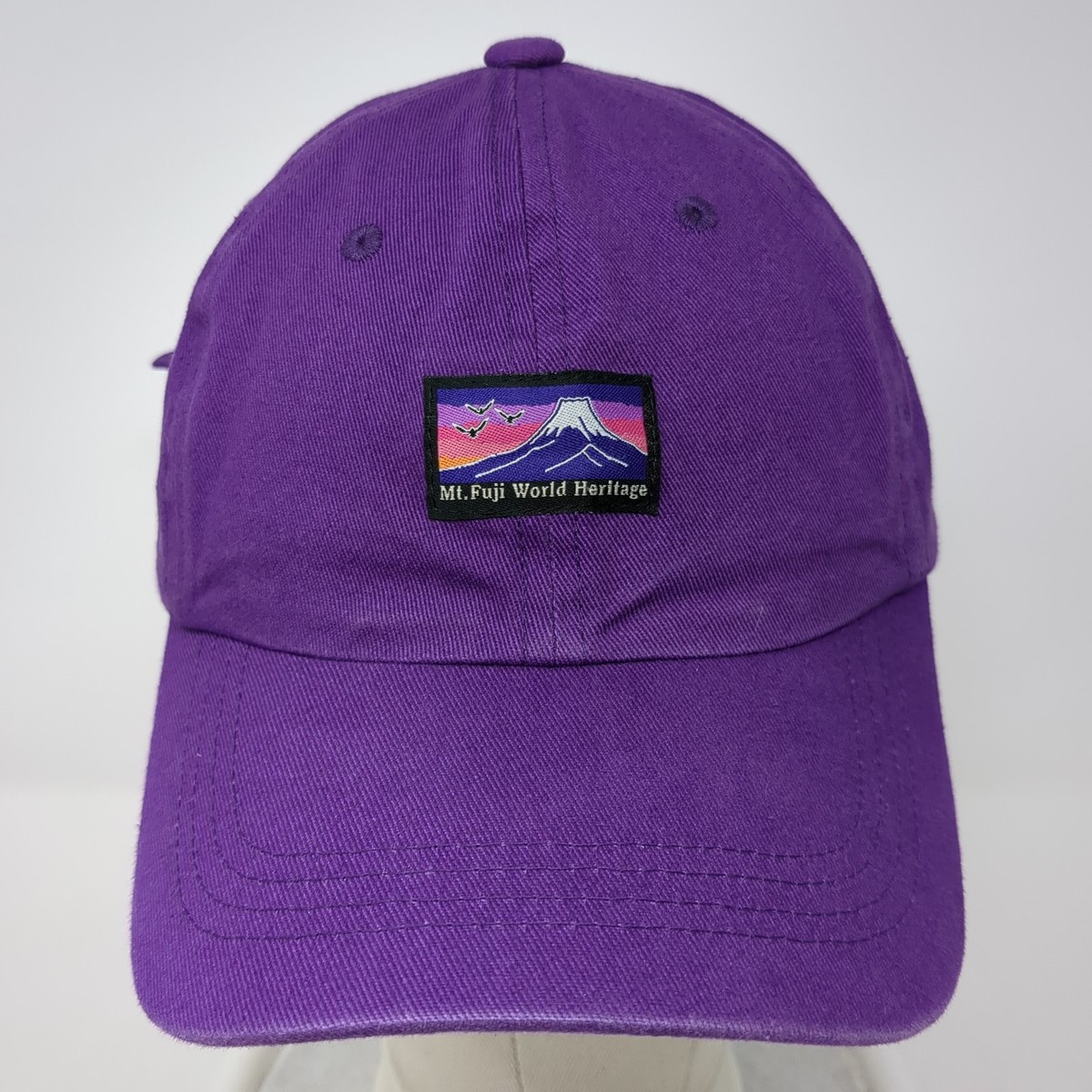 Mt. Fuji World Heritage Slideback Baseball Cap Purple OS
