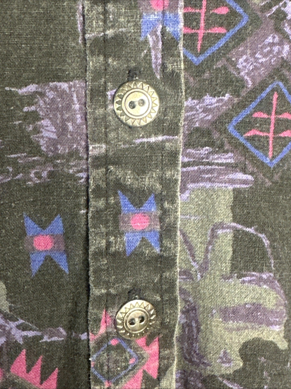 Panhandle Slim Aztec Native Western Button Shirt … - image 3