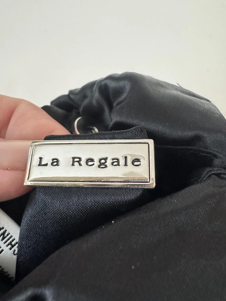 La Regale бисером вечерняя сумка женщин один размер черный перо бахрома сумочка вечеринки - Изображение 4 из 4