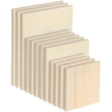 Wood Canvas Boards Unfinished Wooden Panel Boards Paint Pouring Panels for Pa...