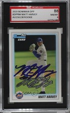 SGC Authentic 2010 Bowman Draft Picks Matt Harvey #BDPP84 Authentic Auto 2sc