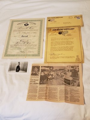 Tennessee Squire Deed Plot 2491W Jack Daniel Distillery Letter Aug 21, 1985 Plus