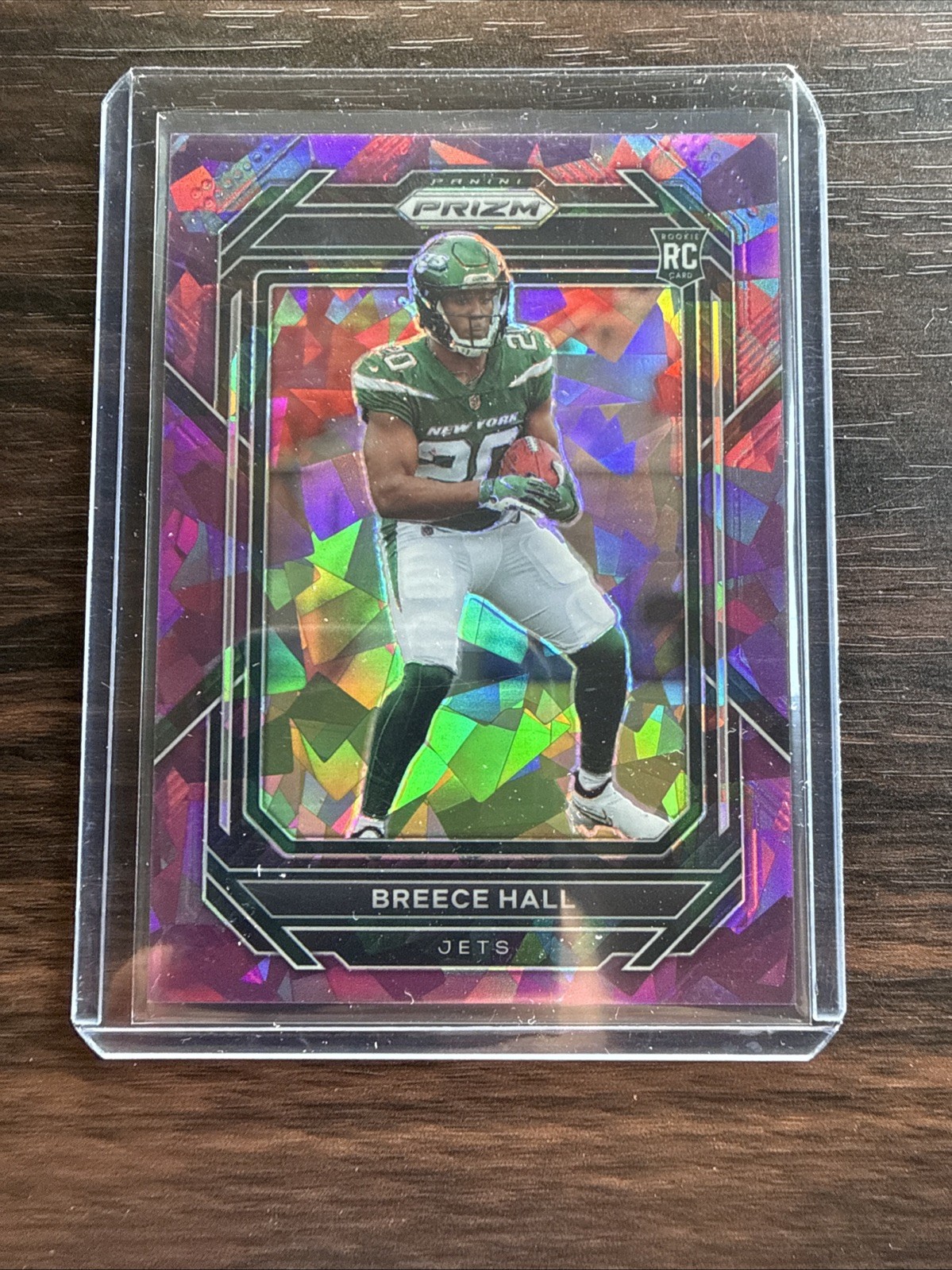 2022 Panini Prizm - Rookies Purple Ice Prizm #317 Breece Hall /225 RC NY Jets