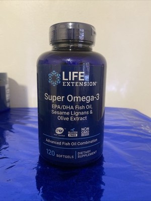 Life Extension, Super Omega-3 EPA/DHA Fish Oil Sesame Lignans & Olive Ext. 120sg