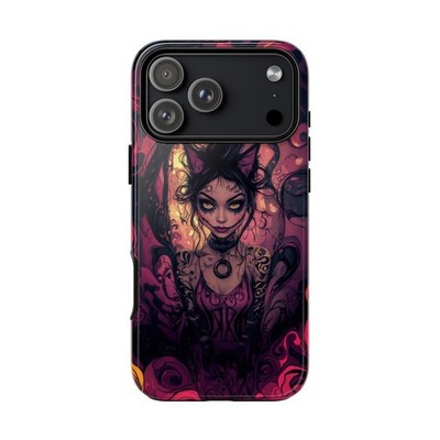 Phone Ink - Lifetime Warranty Custom Case - Gothic Cat Girl Dark Wave