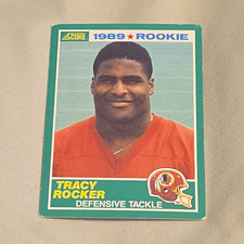 SCORE 1989 Score Tracy Rocker Rookie Washington Redskins Football Card. rookie card picture