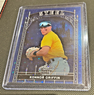 Konnor Griffin S-61 STEEL Blue Stars # 98/99 2024 Leaf Trinity Baseball