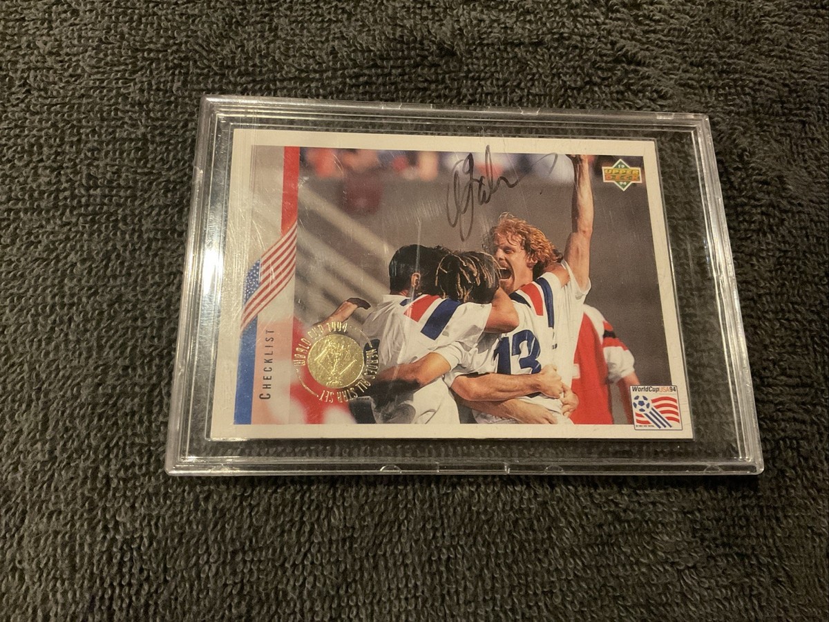 1994 World Cup Heroes and All-Stars Checklist Alexi Lalas Signed