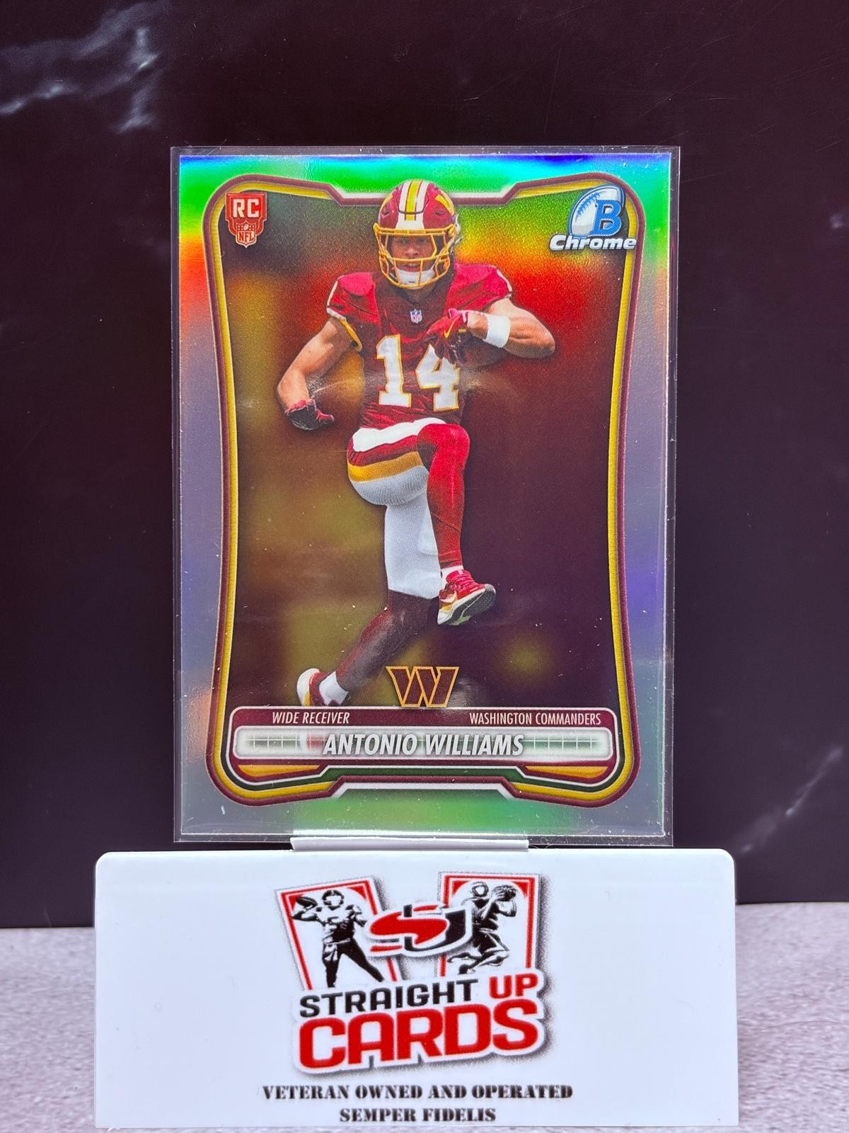 Antonio Williams 2026 Bowman Chrome Rookie Red RC Logo Washington Commanders