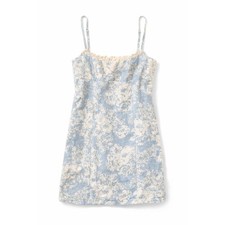 Reformation Floral Mini Dress Blue White Toile Cottagecore Strappy Size 10