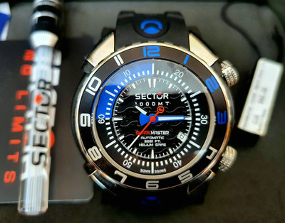New Sector Shark Master 1000 MT Automatic 48mm Helium Safe ETA 25J Swiss Made