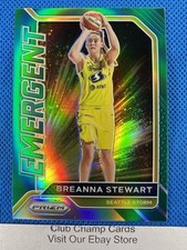 2021 #9 Breanna Stewart WNBA Panini Prizm Emergent Green Prizm Insert Storm