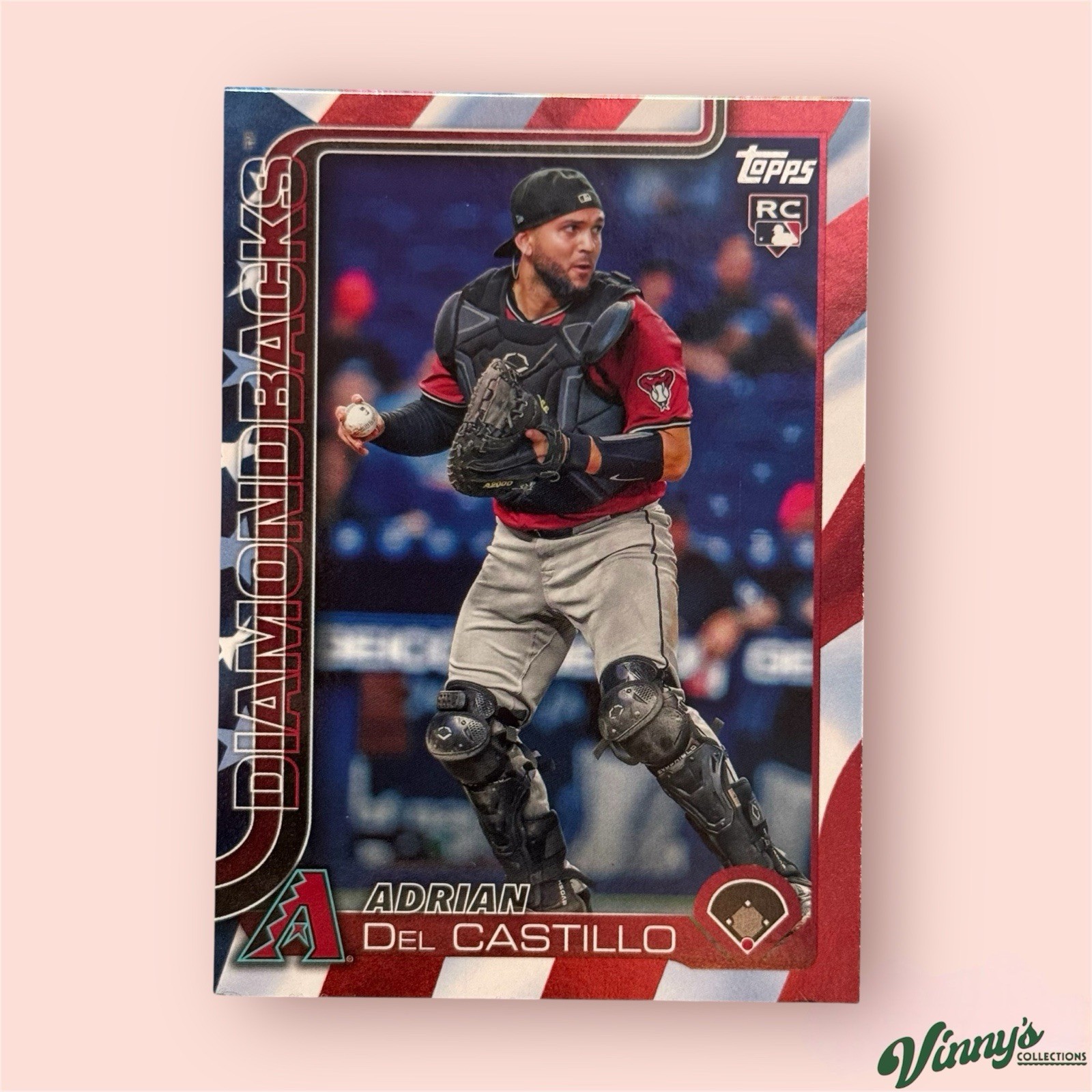 2025 Topps Series 1 Adrian Del Castillo #226 Independence Day /76 Diamondbacks