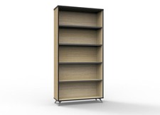 Rapidline Bookcase 1800mm x 900mm Office Furniture Stoarge Shelving Natural Oak
