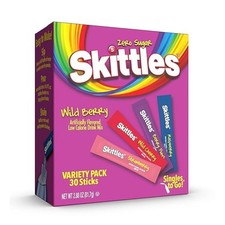 Skittles Singles To Go Wild Berry Variety Pack, Watertok Powdered Drink Mix, Zer