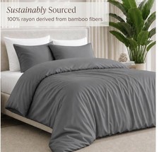 Bare Home 100 Rayon From Bamboo Duvet Cover And Shams. Queen
