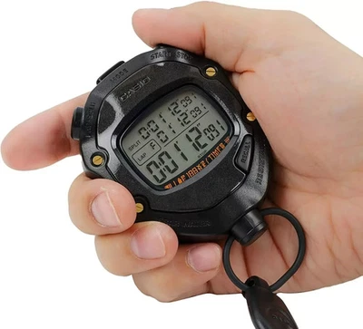 Casio HS-80TW-1JH Waterproof Digital Stopwatch Timer Black Sports Chronograph Ja - Image 1 of 4