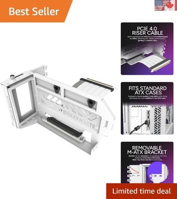 PCIe 4.0 Vertical GPU Holder Kit V3 White for Ultimate Gaming Setup