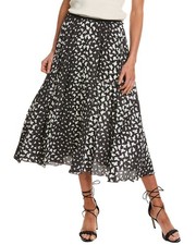 Red Valentino Pleated Maxi Skirt Women's Black 38