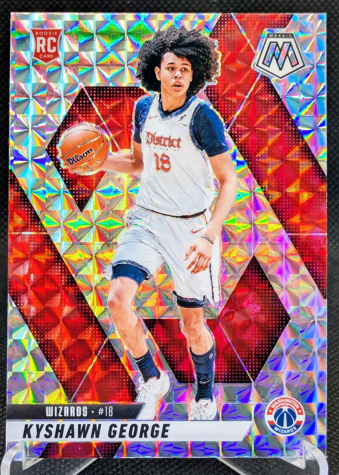 Kyshawn George 2024-25 Panini Mosaic Basketball #247 Mosaic Prizm RC