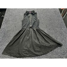 Almost Famous Skater Dress Womens Medium Black Lace Bodice Sleeveless
