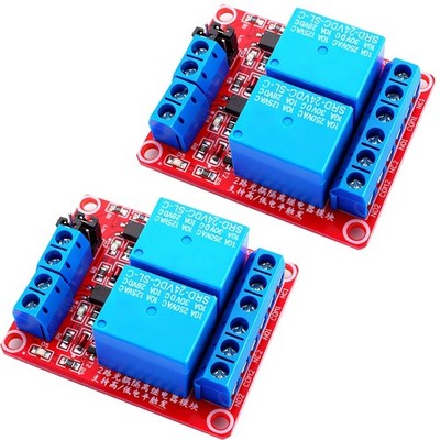 2 Stück 2 Channel Relais Modul 24V, 2 Kanal Relais Modul mit Optokoppler High...
