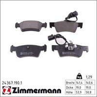 Zimmermann 24367.190.1 Bremsbelagsatz FüR VW Touareg 7LA 7L6 7L7