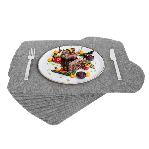 Premium Tischsets Aus Filz - Abwaschbar & Rutschfest - 12Er Set Platzsets Tisch-image