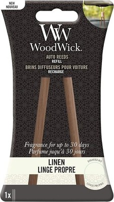 WoodWick Auto Reeds Refill - Leinenduft - Auto Lufterfrischer bis zu 30 Tage