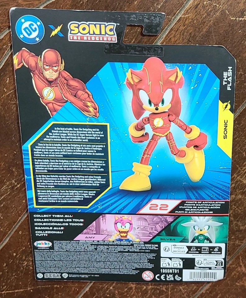 DC x Sonic the Hedgehog: SONIC as THE FLASH 4.5" Figure (2025) #42902 - Image 2 of 3