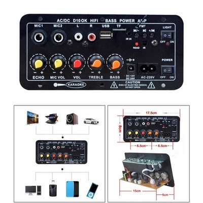 Bluetooth Bord 220V/12V/24V Auto Karaoke Subwoofer Mono AMP Modul DIY