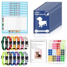 Puppy Whelping Supplies Kit Include 12 Puppy Shot Record Booklets 6 Record Ke...