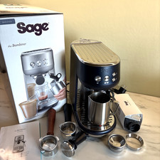 Sage the Bambino SES450DBL4EEU1 Siebträger Espressomaschine - Blau - mit Zubehör