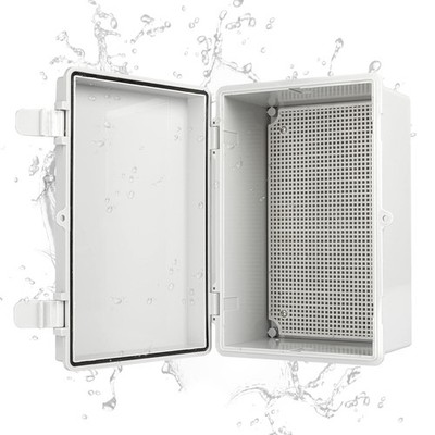 Outdoor Electrical Junction Box with Mounting Plate -11x7'' Dustproof Waterproof