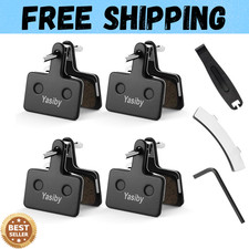 4 Pairs MTB Disc Brake Pads Resin Semi-Metallic Quiet W/ Install Kit E-Bike US