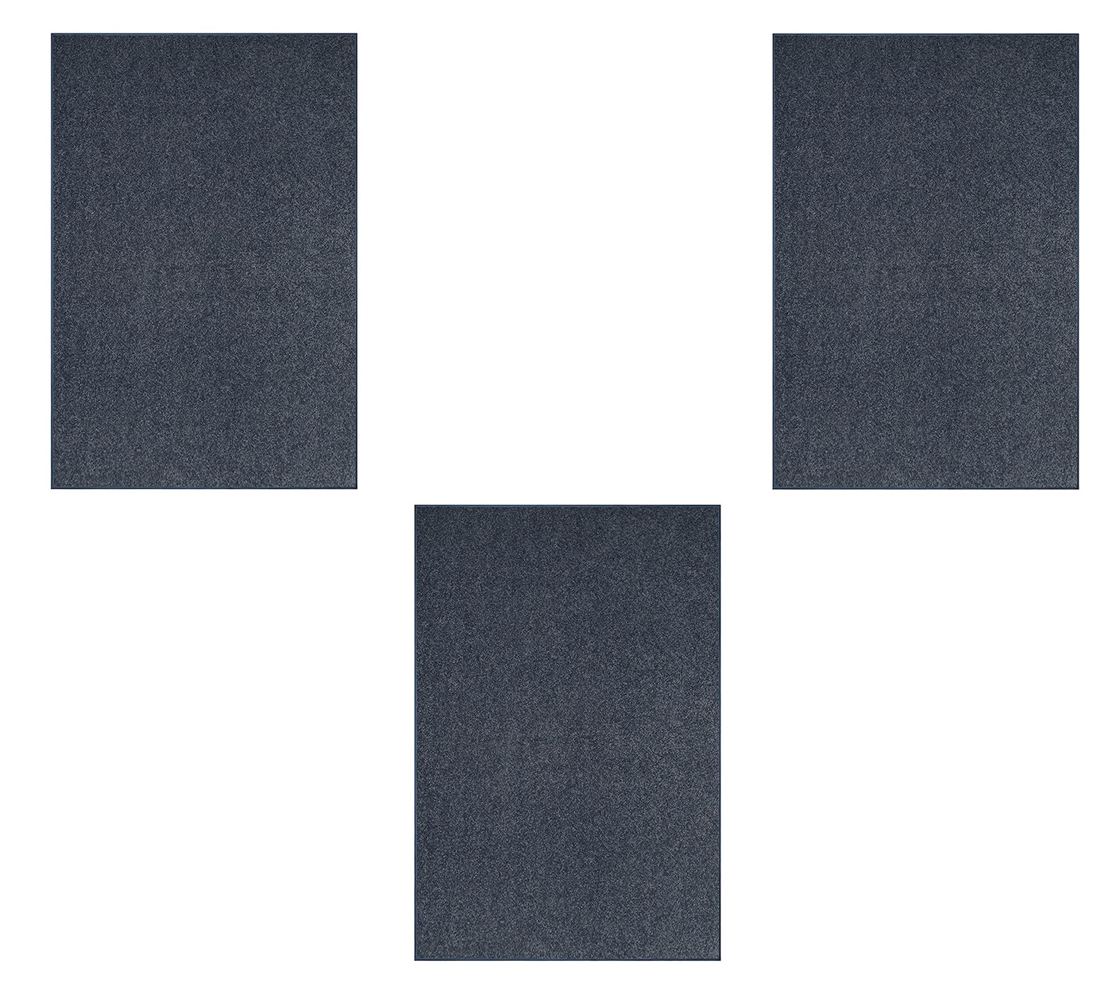 Furnish my Place Modern Plush Solid Petrol Blue Color Rug, Indoor/Outdoor Mat...