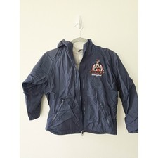 Disney Mickey Mouse Disneyland Resort Kids Navy Blue Hooded Windbreaker Jacket M