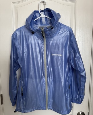 Compass 360 Blue Jacket Windbreaker Packable Lightweight Women s L