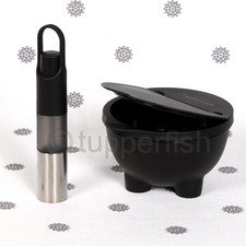 NEW Tupperware Salt or Pepper Grinder with Salt Pig in Black