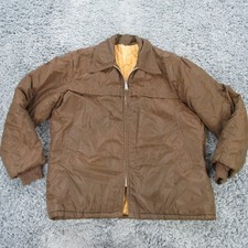 Vintage Unbranded Jacket Mens 48* Brown Quilt...