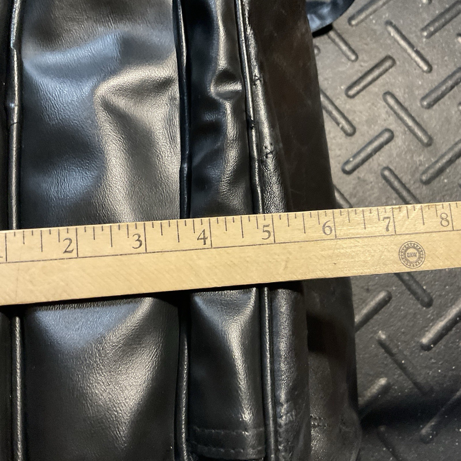 Vintage Black Patchwork Leather Briefcase Laptop … - image 7