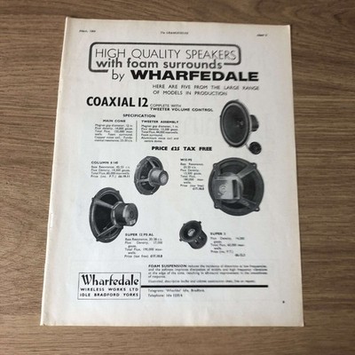 GRAM192 MAGAZINE ADVERT 11X8 THE WHARFEDALE COAXIAL 12