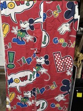 Vintage Disney Mickey Cotton Curtains Made In USA