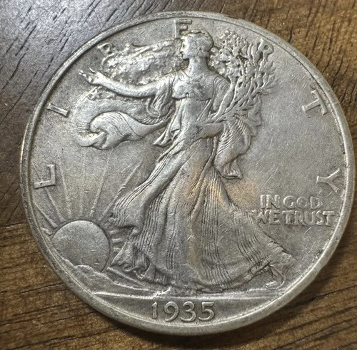 1935 Walking Liberty Half Dollar XF Silver