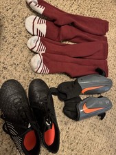 Girls Soccer Cleats Shin Guards Size 2