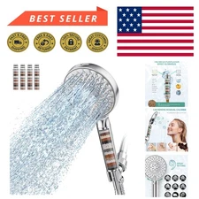 5-Inch Chrome Shower Head with 71-Inch Hose - Purifying High-Pressure Experience