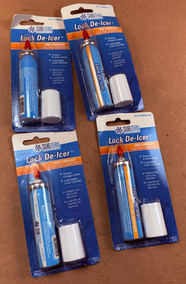 4 Pack Subzero Lock De-Icer and Lubricant - Thaws Frozen Locks - 0.62 OZ Each