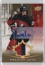 2021 Team Canada Juniors 135/199 Tier 1 Guillaume Richard #37 Patch Auto 0u2j