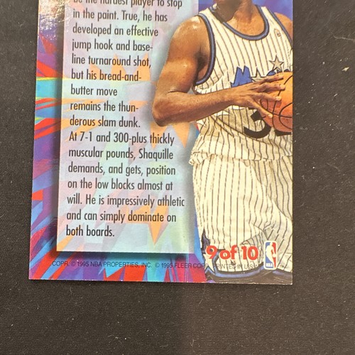 Fleer 1995-96 Fleer Ultra Ultra Power Shaquille O'Neal Magic #9 Inserto - Imagen 6 de 7