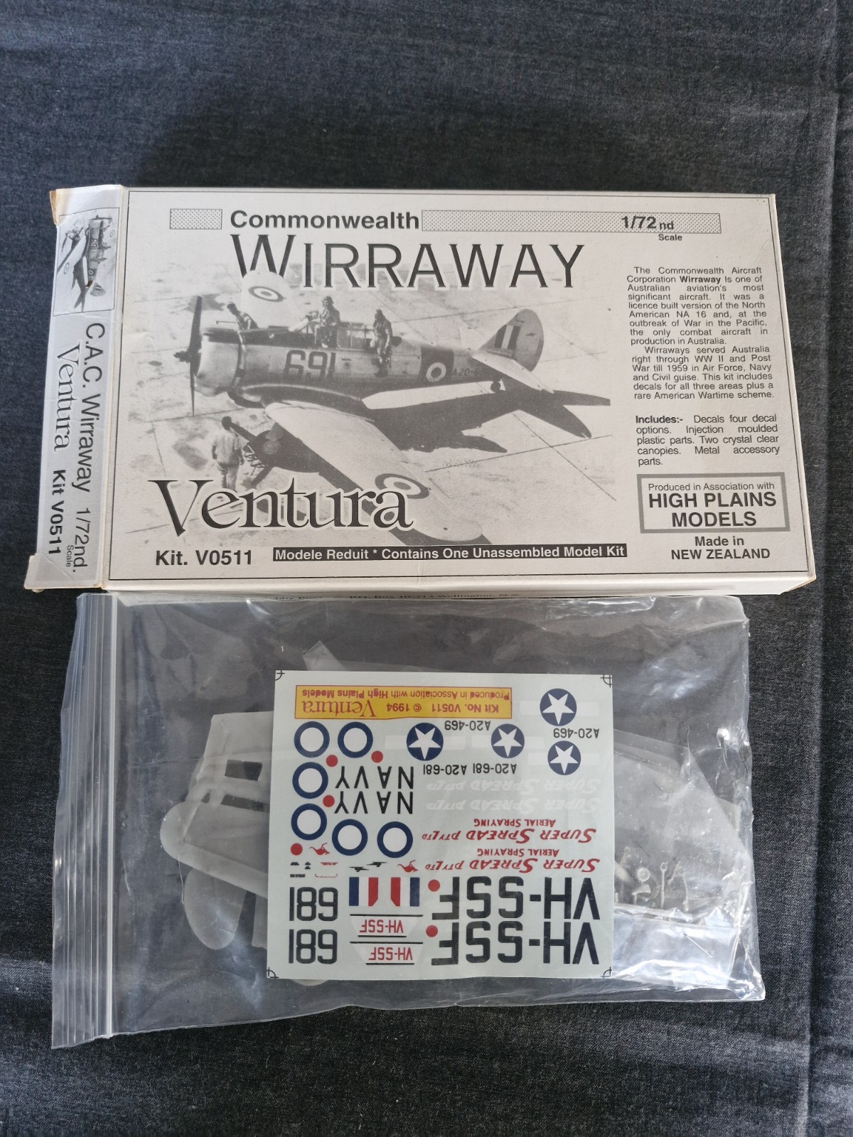 Kit Maquette Avion Ventura V0511 Wirraway NZ AV082 en plastique de collection pour passionné